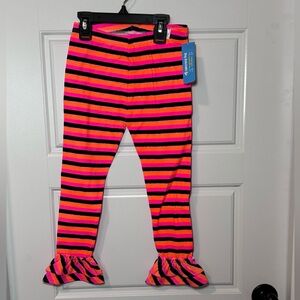 Lightning bug striped leggings, NWT, girl's size 6